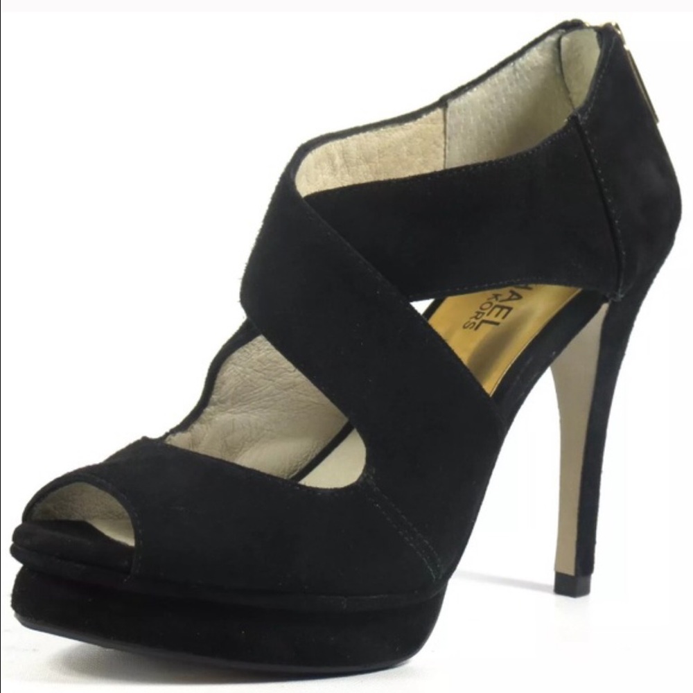 MICHAEL Michael Kors Black Cross Strap Sandals